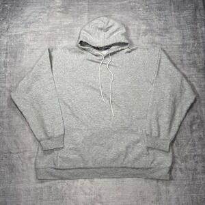 Cold Storage Sweatshirt Mens Large Gray Vintage 90s Blank Heavyweight Hoodie Gym